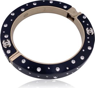Chanel Pre-owned Womens Plastic Bracelet CC - Black - One Size