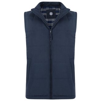 KAM Big & Tall Navy Quilted Gilet - Mens