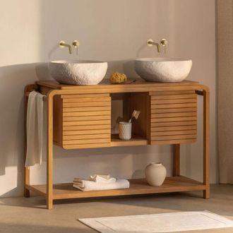Sklum Conjunto De Mueble De Ba&ntilde;o En Madera De Teca Bradley Sklum