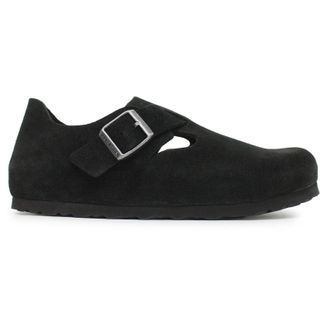 Birkenstock London BS Suede Leather Unisex Comfort Shoes - Black - Size:UK 10.5