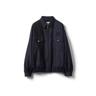 Miu Miu Batavia Blouson Jacket, Woman, Navy, Size 36