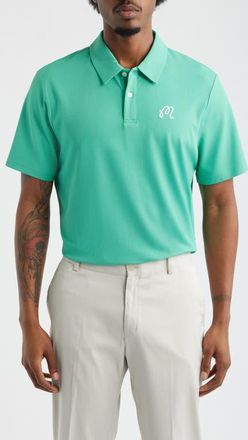 Malbon Golf Fairway Polo in Marine Green at Nordstrom, Size X-Large