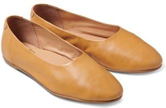 beek Swiftlet Leather Ballet Slipper in Honey at Nordstrom, Size 6.5