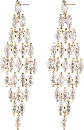 Eye Candy Los Angeles Karla CZ Chandelier Drop Earrings in Gold at Nordstrom Rack