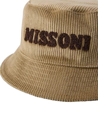 Missoni 37335669 Cord Logo Bucket Hat - Beige