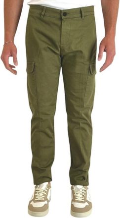Roy Rogers Pantalone city cargo - Heren - Slim Fit Broeken - Groen - W31 - Katoen - Broeken