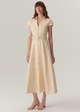 Exquise Savannah Midi Shirt Dress in Ecru at Nordstrom, Size X-Large