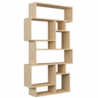 Decortie Libreria Design Moderna Scaffale 8 Ripiani 168x96x25cm Casa Ufficio Quercia