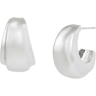 Robert Lee Morris Chubby Huggie Earrings in Silver at Nordstrom