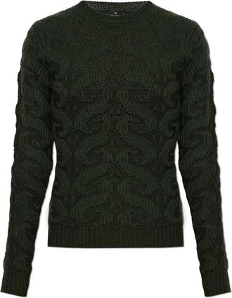 Etro Round-neck Truien - Dames - Ronde hals truien - Groen - S - Truien & Vesten