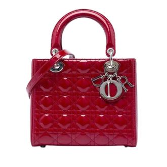 Dior Pre-owned Lady Handbag - Dames - Pre-owned - Rood - Maat: ONE Size Zijde