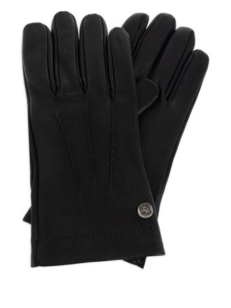 Burberry topstitch leather gloves - men - Bos Taurus - 8 - Black