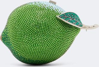 Judith Leiber Citron Lime embellished clutch