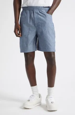 Givenchy Couture Seam Engineer Stripe Cotton Bermuda Shorts in White/blue at Nordstrom, Size X-Large