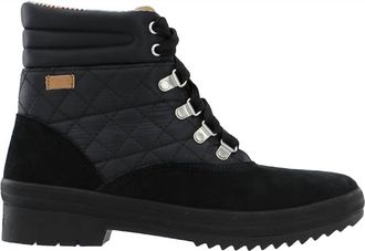 Keds Womens Camp Suede Quilted Nylon Boot In Black