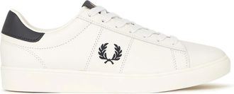 Fred Perry Schoenen, Heren, Wit, 44 EU, Leer, Geborduurde leren sneakers