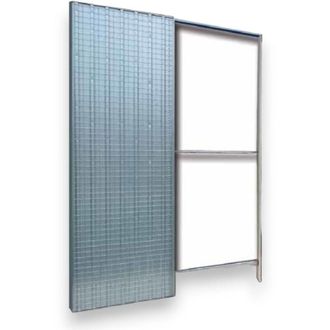 No Brand Controtelaio intonaco per porte a scomparsa in lamiera con spessore 105 mm - 100x210 cm