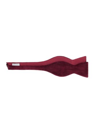 Oliver Brown Velvet Bow Tie, Self Tie - Burgundy