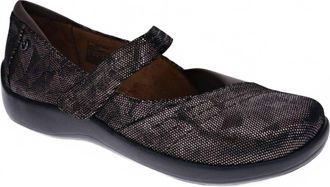 Revere Comfort Shoes Womens Timaru Mary-Jane Shoes In Grey Angle