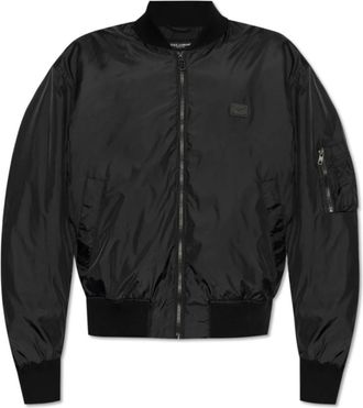 Dolce & Gabbana bomberjack - Heren - Bomber jackets - Zwart - M - Polyester - Jassen
