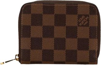 Louis Vuitton Pre-owned Wallets, female, Brown, Size: ONE SIZE Pre-owned Zippy Coin Purse Damier Coin Case
