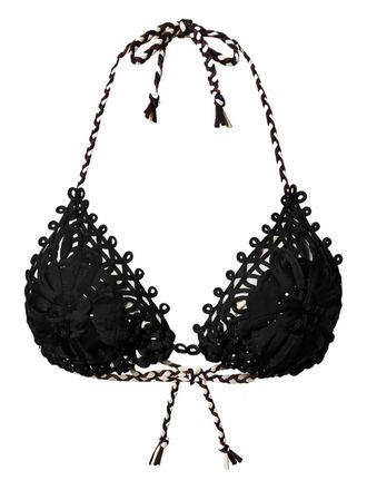 Twin-Set triangle bikini top - Black