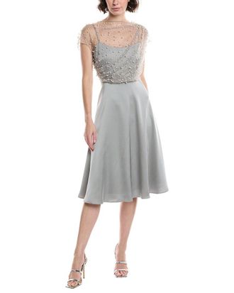 Theia Lori Glimmer Satin Dress