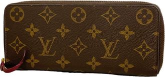 Louis Vuitton Brown Fuchsia Long Wallet (Bi-Fold) (Pre-Owned)