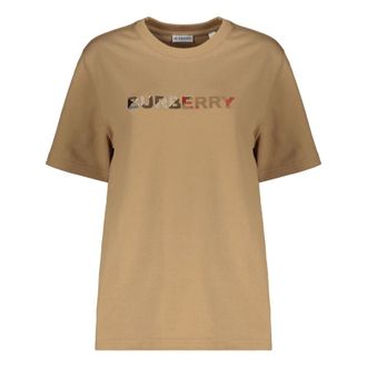 Burberry Dames, Tops, Beige, Maat: S Katoen