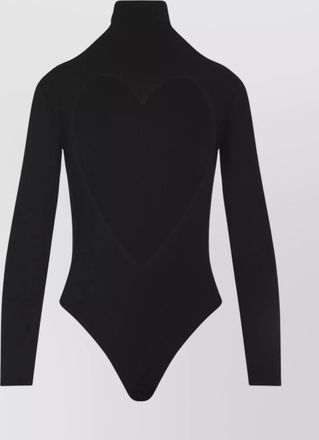 Alaia long sleeve heart design bodywear