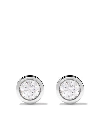 De Beers Orecchini a bottone My First De Beers One in oro bianco 18 carati con diamanti - Argento