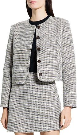 Theory Stripe Crop Jacket in Lavender Multi at Nordstrom, Size 14