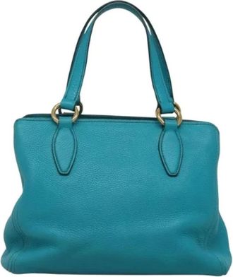 Miu Miu Tweedehands leren handtassen - Dames - Vintage Handtas - Blauw - ONE Size - Leer - Vintage