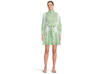 Lilly Pulitzer Drena Dress Womens Dress Resort White Sol Mates Engineered Dress : 14, Linen/Lyocell/Nylon