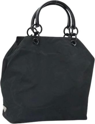 Prada Pre-owned Handbags, female, Black, Size: ONE SIZE Pre-owned Vintage Nylon Hand Bag