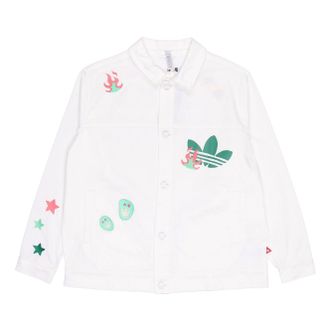 adidas originals SS22 Logo Cartoon Printing Sports Jacket Unisex White HP0116