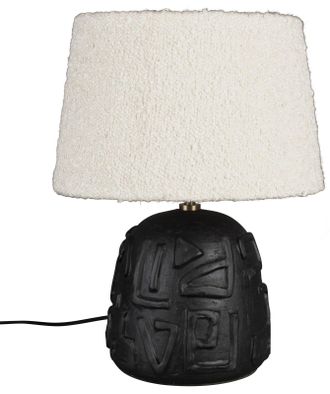 Dutchbone Design Tischlampe Renzo aus Keramik, 31 x 42 cm