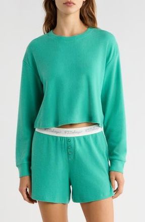 PJ Salvage Waffle Knit Short Pajamas in Soft Green at Nordstrom Rack, Size X-Large