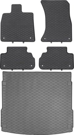 OEM Audi Q5 Ii Suv / Sportback Desde Enero De 2017 Hasta 2024. Juego De Alfombrillas De Goma Para Coche Y Alfombrilla Para Maletero