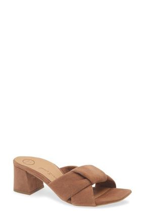 Paul Green Delight Slide Sandal in Nut Suede at Nordstrom, Size 10.5Us