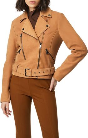 Bernardo Spessa Leather Moto Jacket in Cognac at Nordstrom, Size Xx-Large