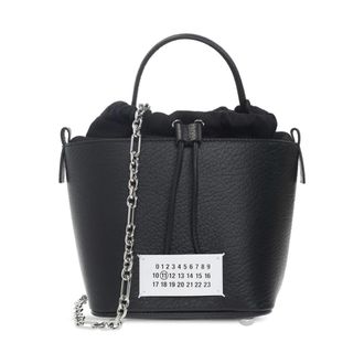 Maison Margiela Handbags, female, Black, Size: ONE SIZE 5AC Small Bucket Bag