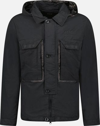 C.P. Company Mens CP Company Flatt Nylon Black Goggle Over-shirt - Size: L