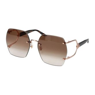 Gucci Sunglasses, female, Brown, Size: 62 MM Stylish Sunglasses