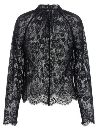 Self Portrait Lace Blouse - Black