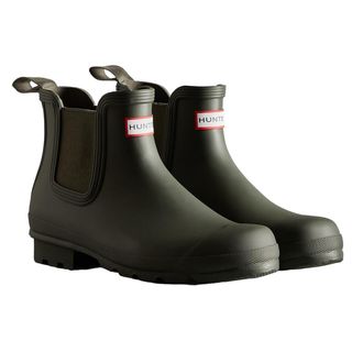 Hunter Mens Original Chelsea Boots (Dark Olive) - Size UK 10