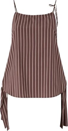 Pinko Gestreept mouwloos topje - Dames - Tops zonder mouwen - Veelkleurig - XS - Nylon - Tops
