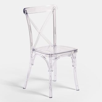 Biscottini International Sillas De Policarbonato Transparente Silla De Cocina Apilable 46x46x87,5 Cm Sillas De Pl&aacute;stico Sillas Para Comedor Y Dormitorio