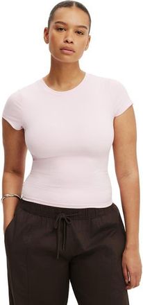 Cotton On Womens Hold Me Short Sleeve Crew Neck in Light Pink at Nordstrom, Size Xx-Small