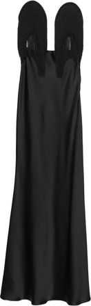 Nissa Abito lungo con decorazione - Nero